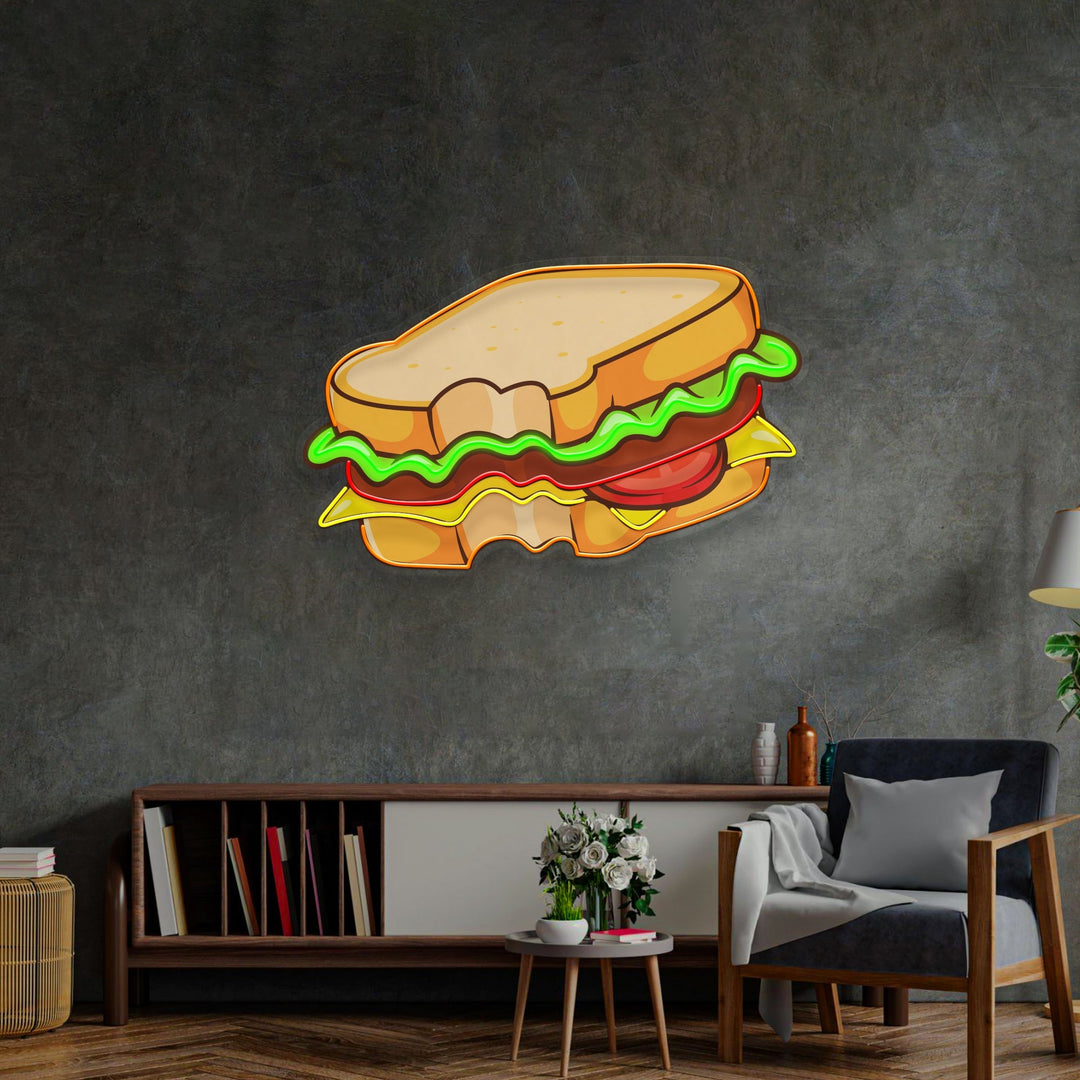 Hot Cheese Sandwich LED Neon Sign Light Pop Art