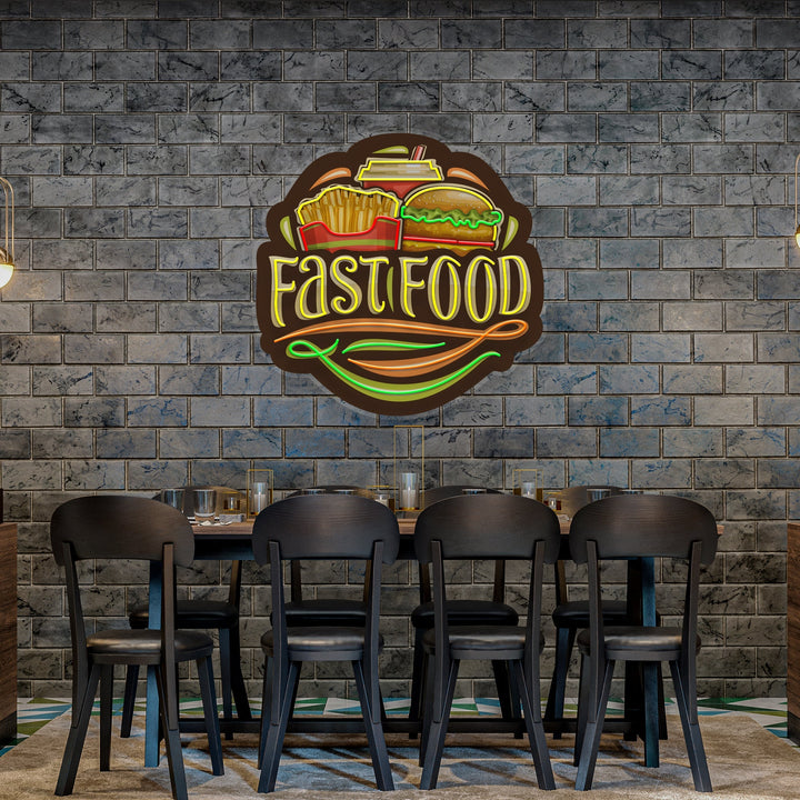 Logo For Fast Food Artwork Led Neon Sign Light