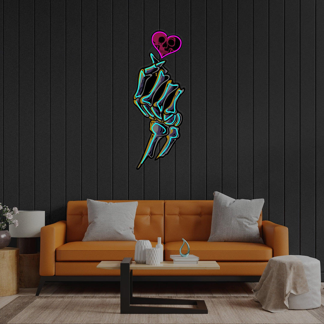 Love Hands Led Neon Acrylic Artwork