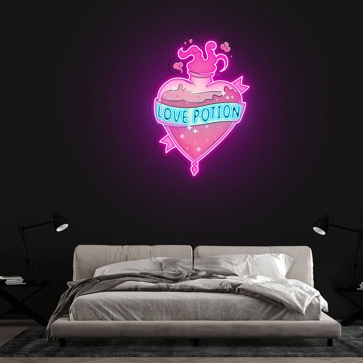 Love Potion Neon Sign x Acrylic Artwork