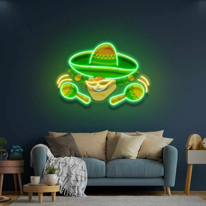 Mexico Logo Food Artwork Led Neon Sign Light