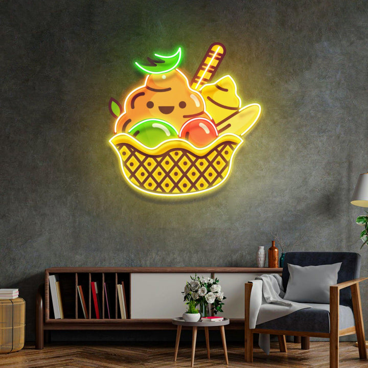 Rainbow Icecream Led Neon Acrylic Artwork