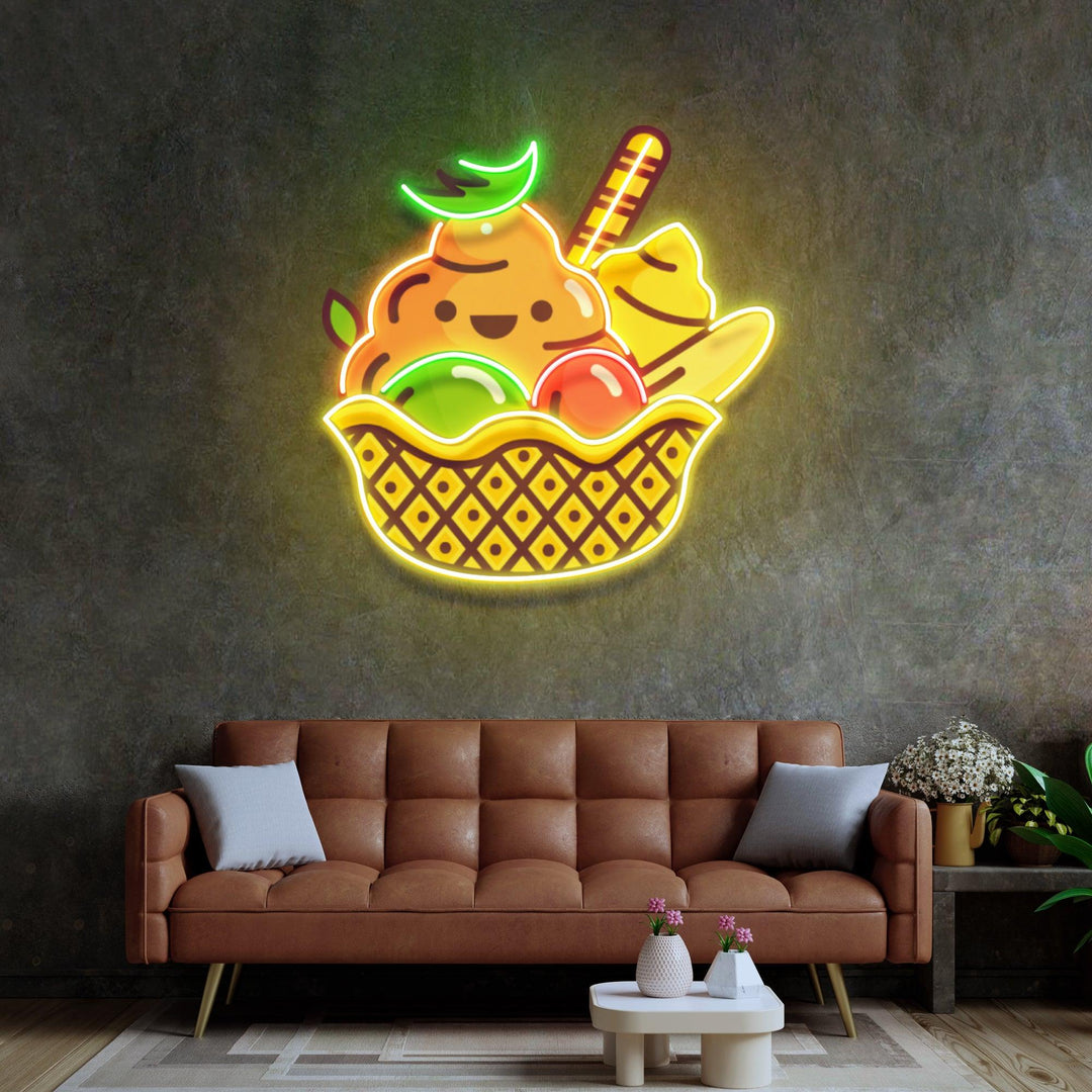 Rainbow Icecream Led Neon Acrylic Artwork