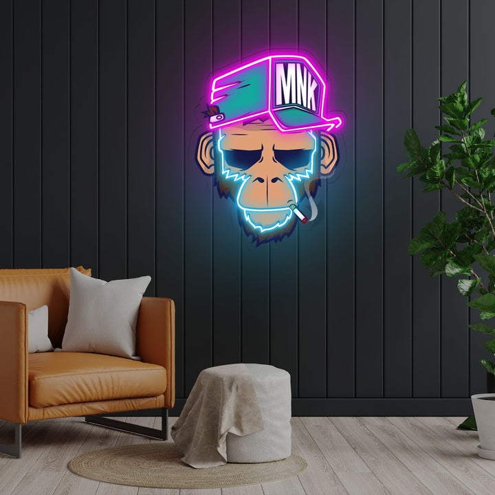 Spoiled Monkey Neon Sign x Acrylic Artwork