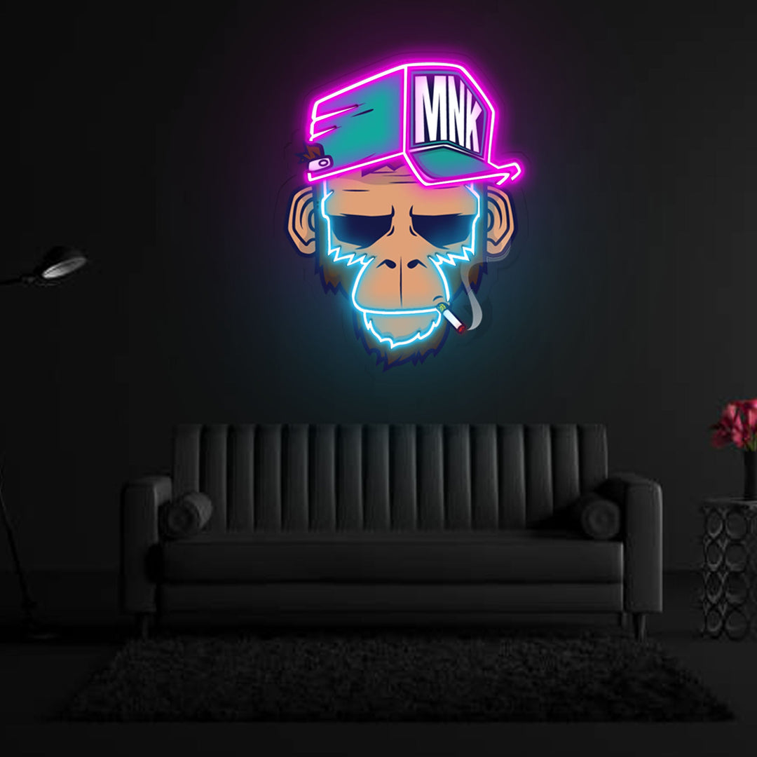 Spoiled Monkey Neon Sign x Acrylic Artwork