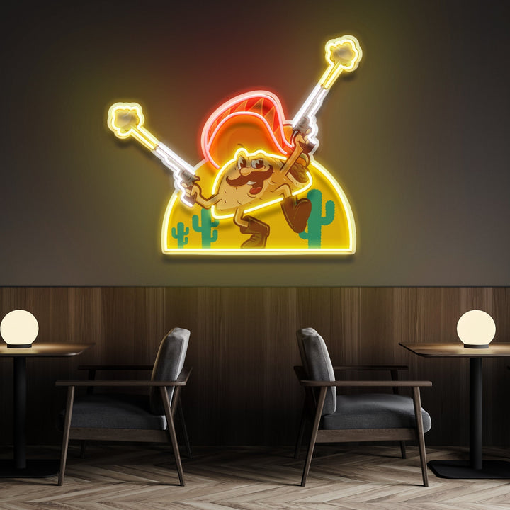 Tacos Logo Mexican Artwork Led Neon Sign Light