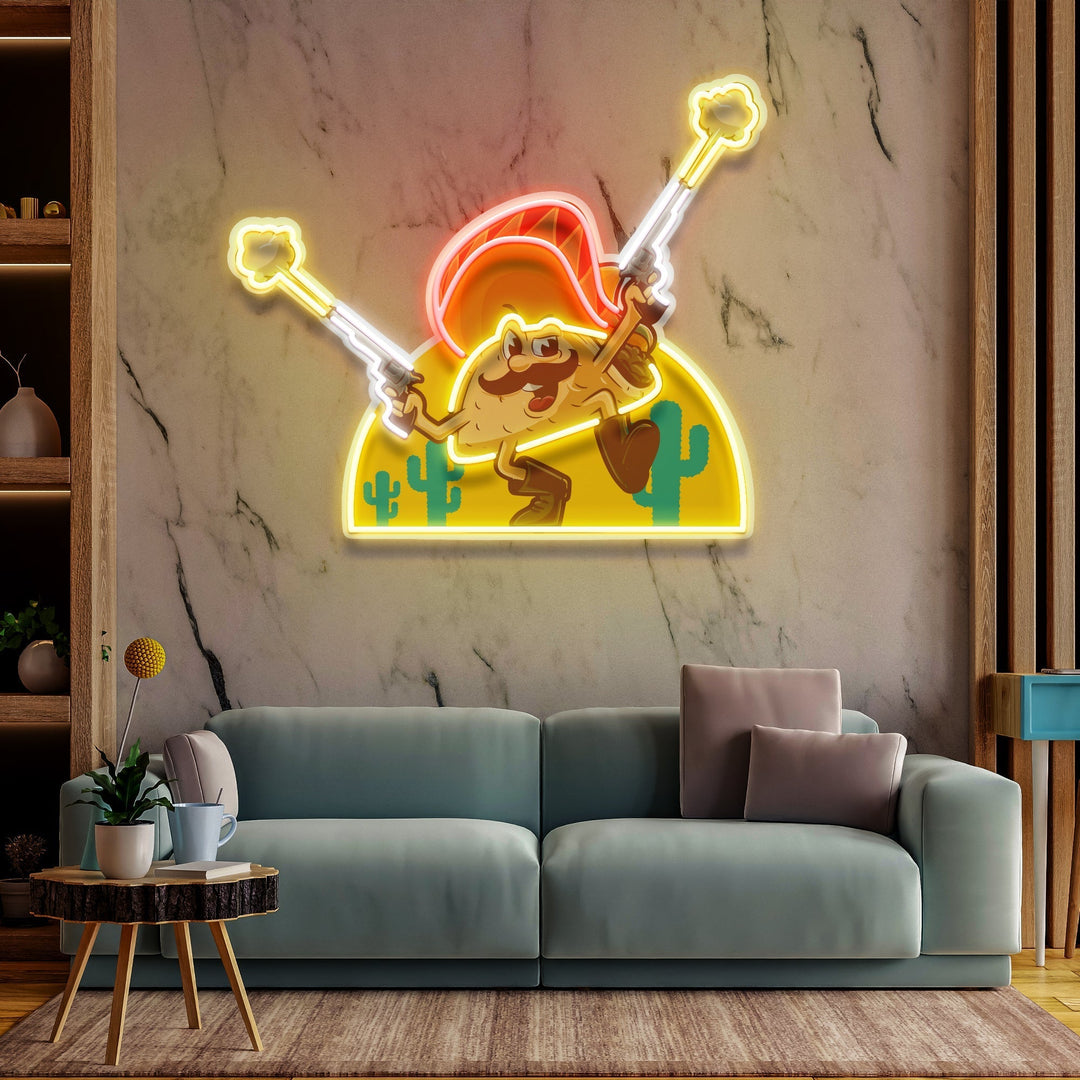 Tacos Logo Mexican Artwork Led Neon Sign Light