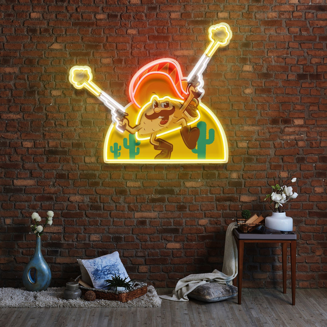 Tacos Logo Mexican Artwork Led Neon Sign Light