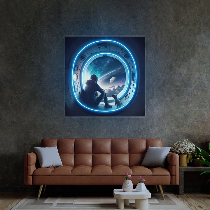 Astronaut In The Spacecraft LED Neon Sign Light Pop Art