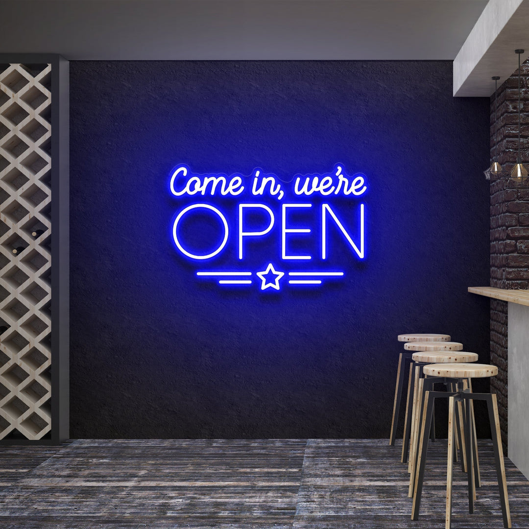 Come In, We're Open Led Neon Sign Light