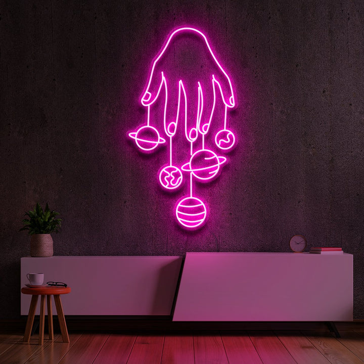 "Cosmic Hand" Neon Sign