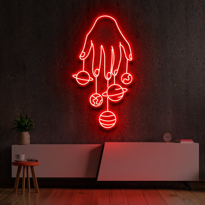 "Cosmic Hand" Neon Sign