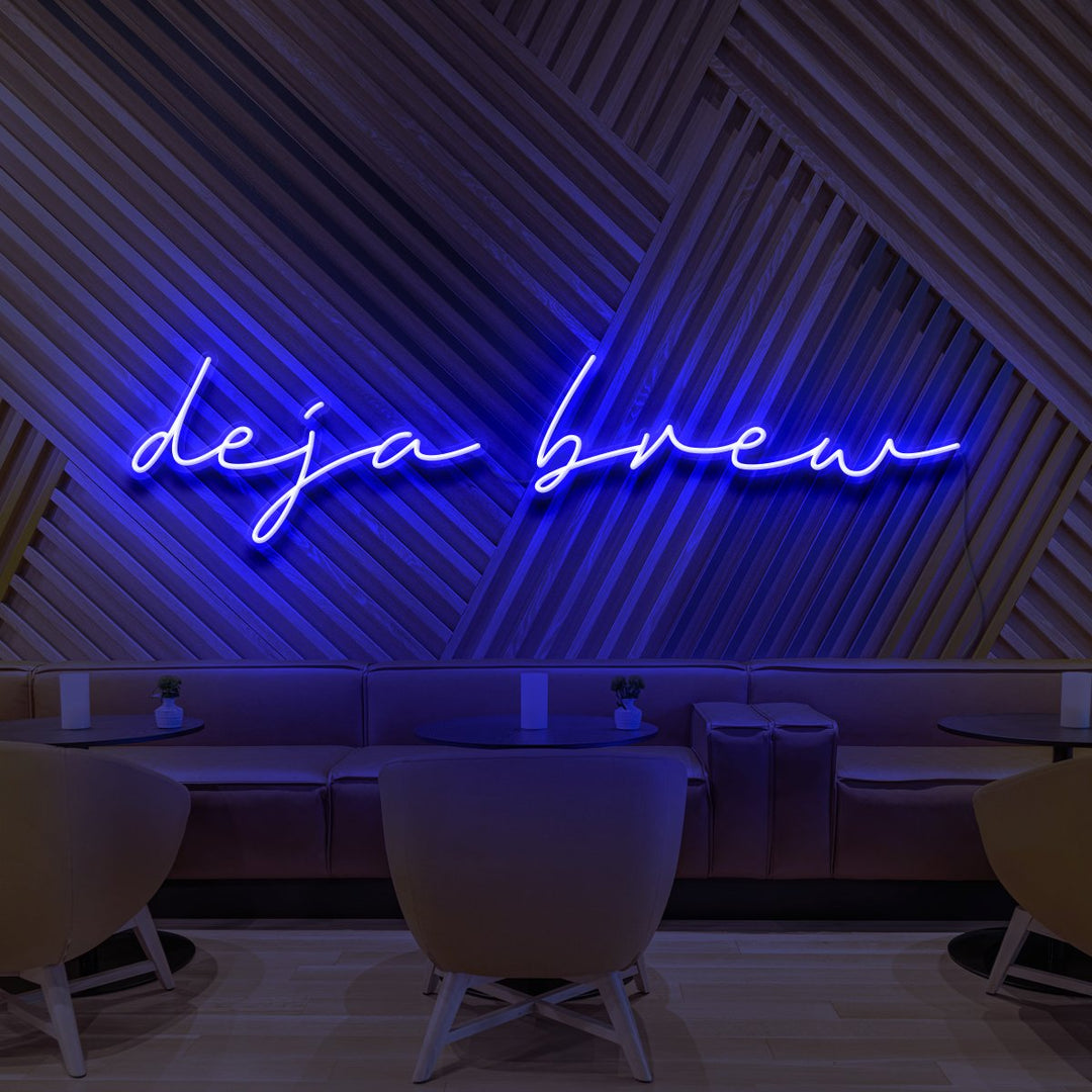 "Deja Brew" Neon Sign for CafÃ©s