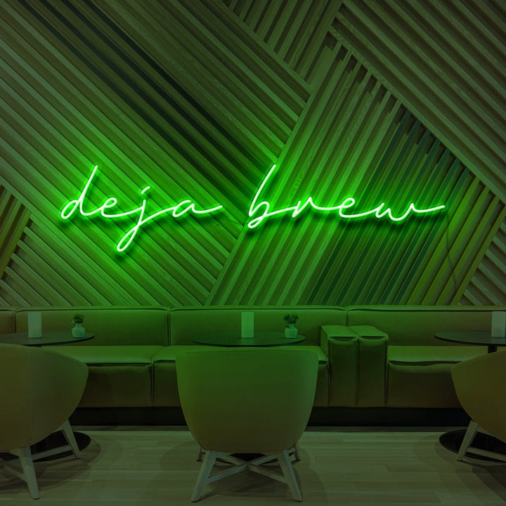 "Deja Brew" Neon Sign for CafÃ©s