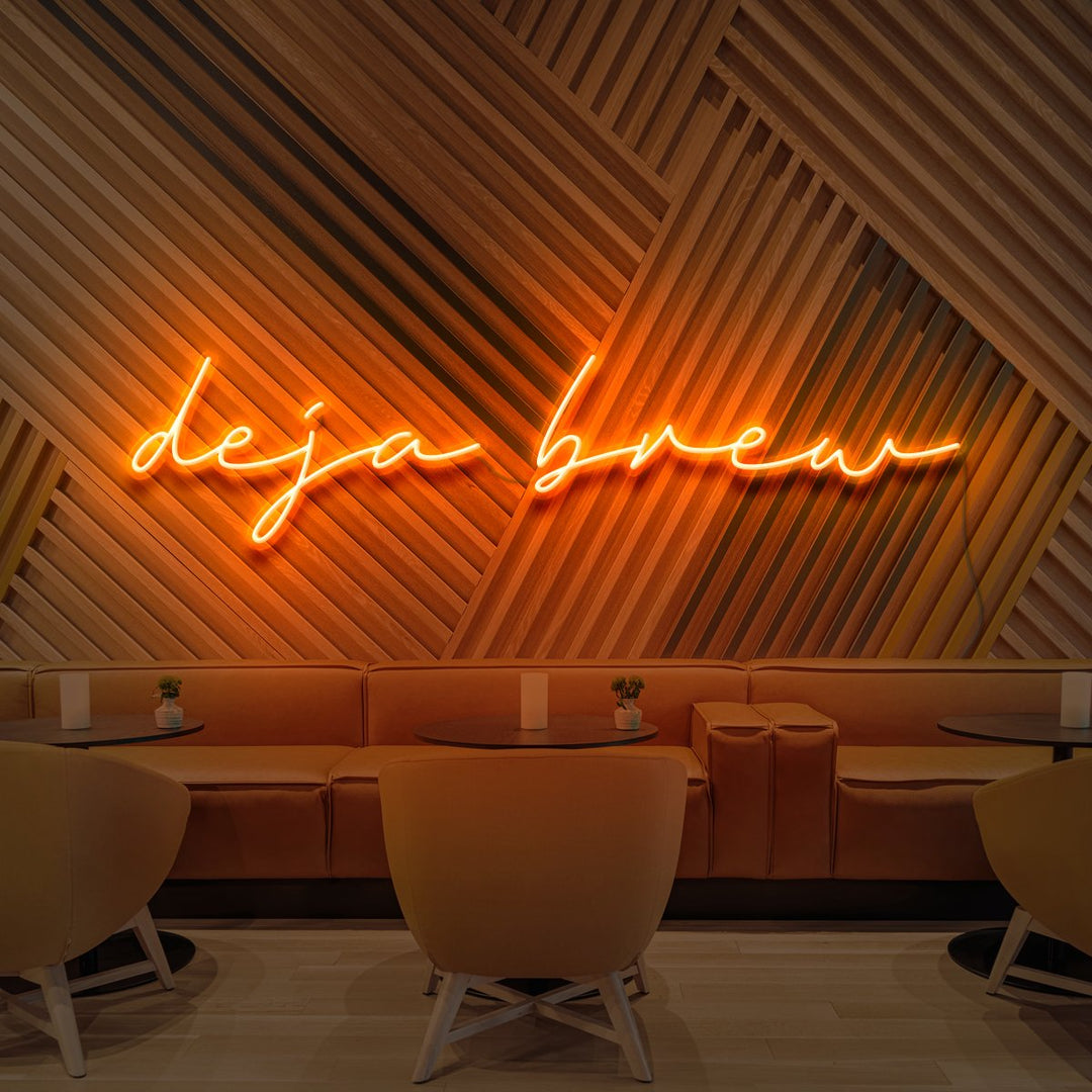 "Deja Brew" Neon Sign for CafÃ©s