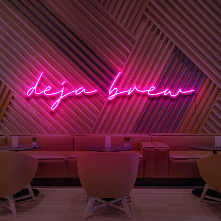 "Deja Brew" Neon Sign for CafÃ©s