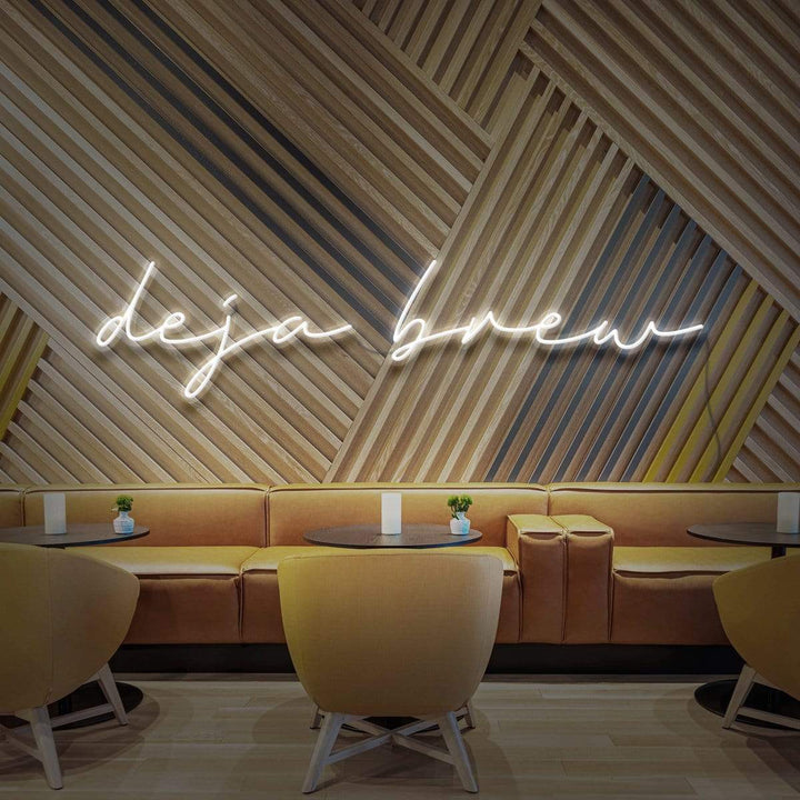 "Deja Brew" Neon Sign for CafÃ©s