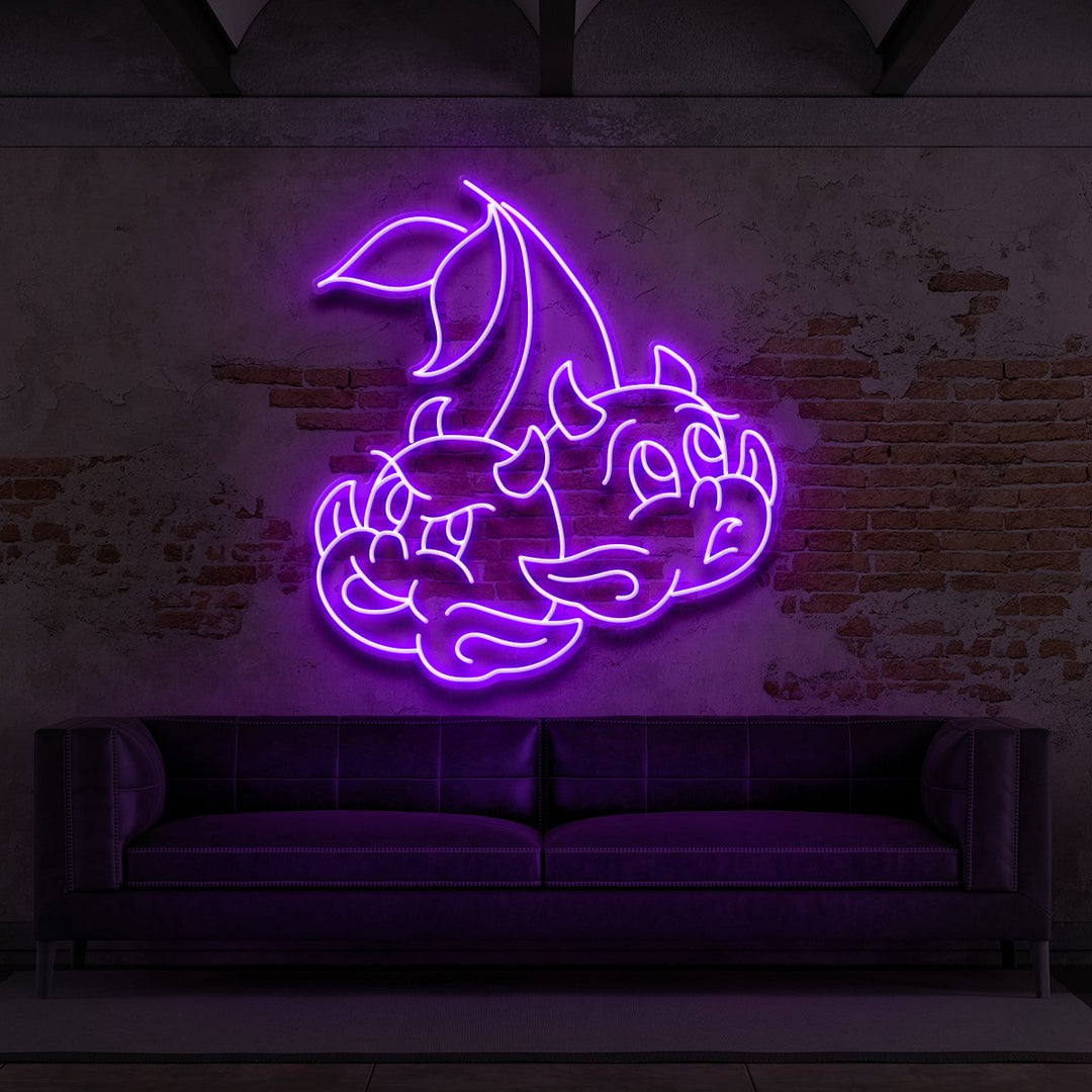 "Devil Cherries" Neon Sign for Tattoo Parlours