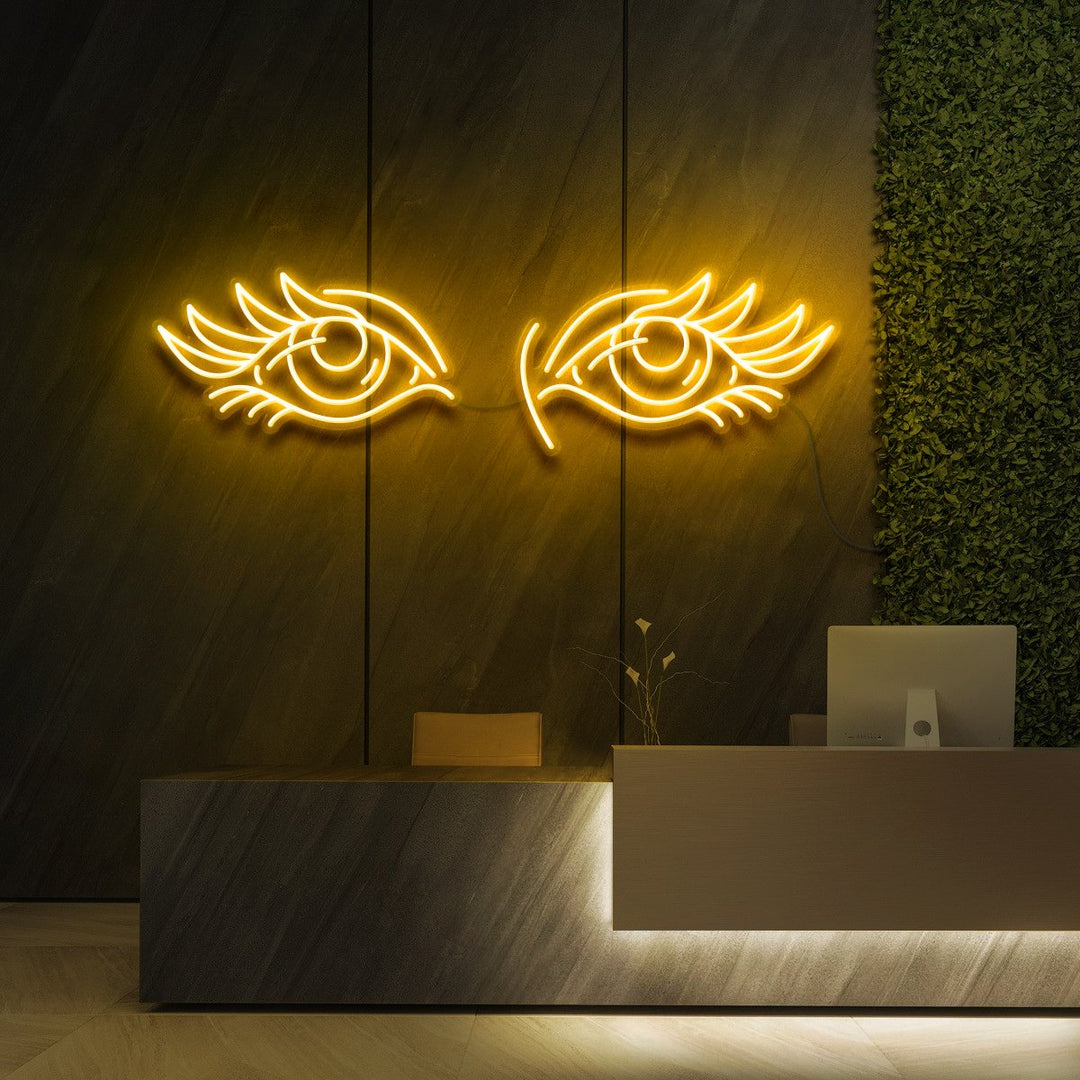 "Eyes & Lashes" Neon Sign for Beauty & Cosmetic Studios