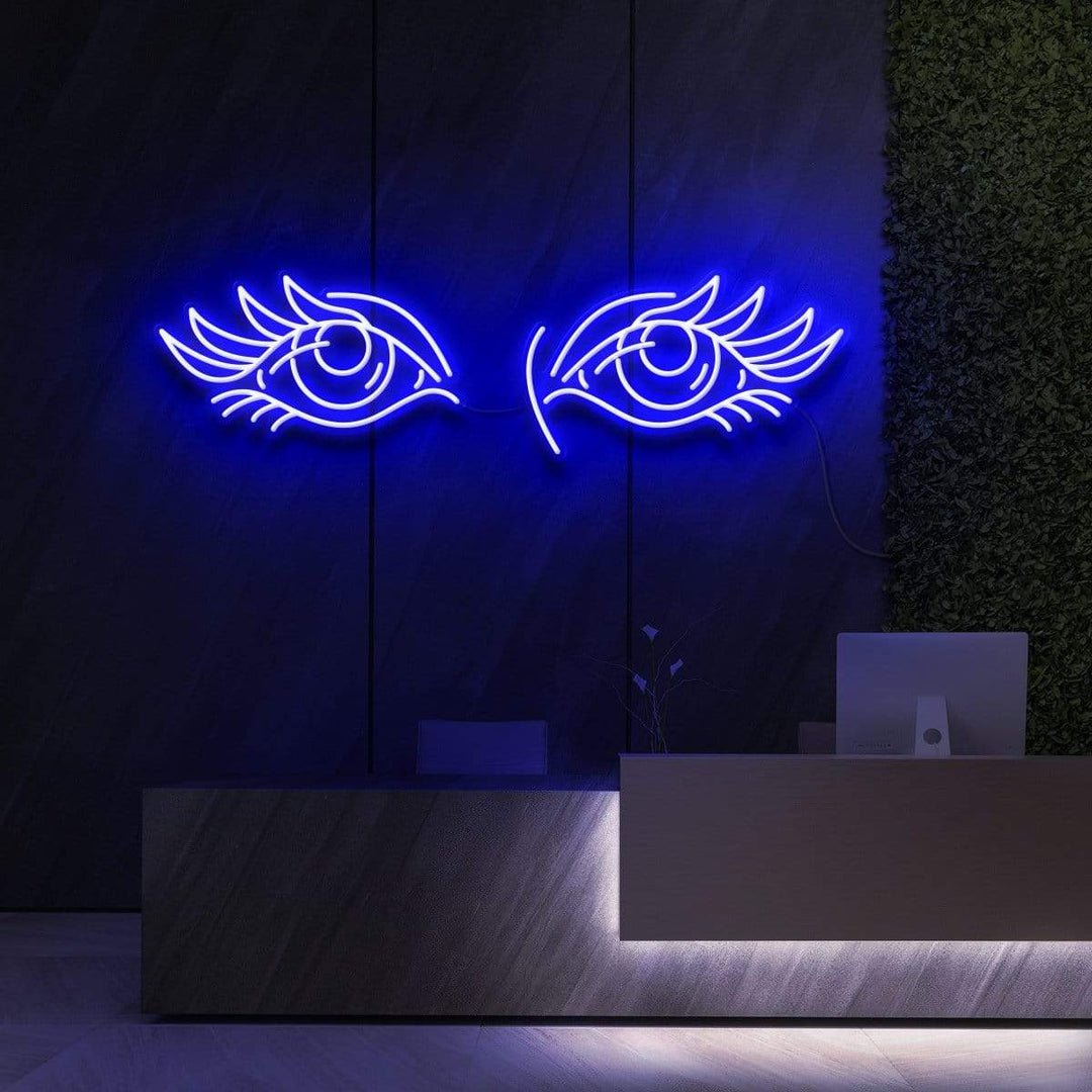 "Eyes & Lashes" Neon Sign for Beauty & Cosmetic Studios