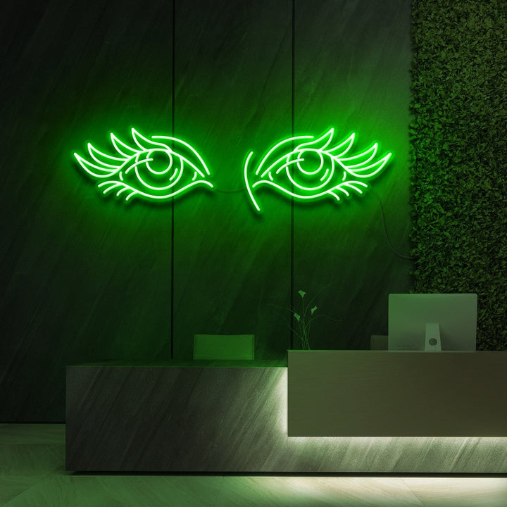 "Eyes & Lashes" Neon Sign for Beauty & Cosmetic Studios