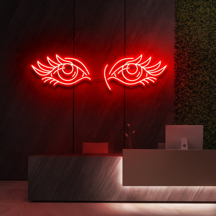 "Eyes & Lashes" Neon Sign for Beauty & Cosmetic Studios