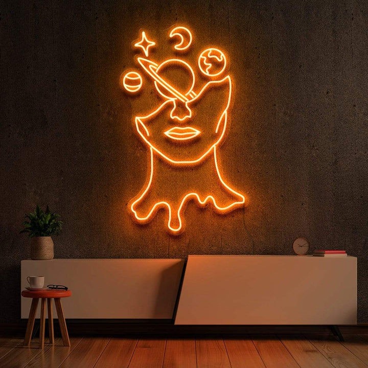 "Galaxy Brain" Neon Sign