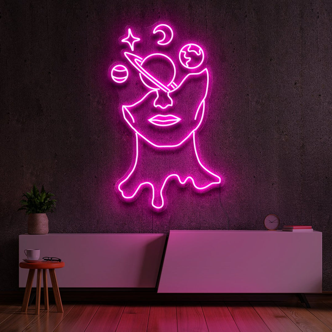 "Galaxy Brain" Neon Sign