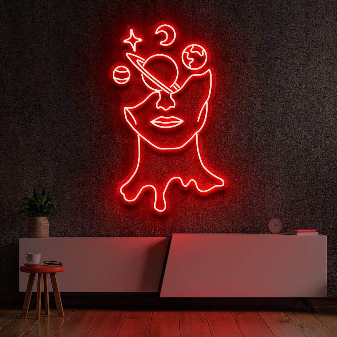 "Galaxy Brain" Neon Sign