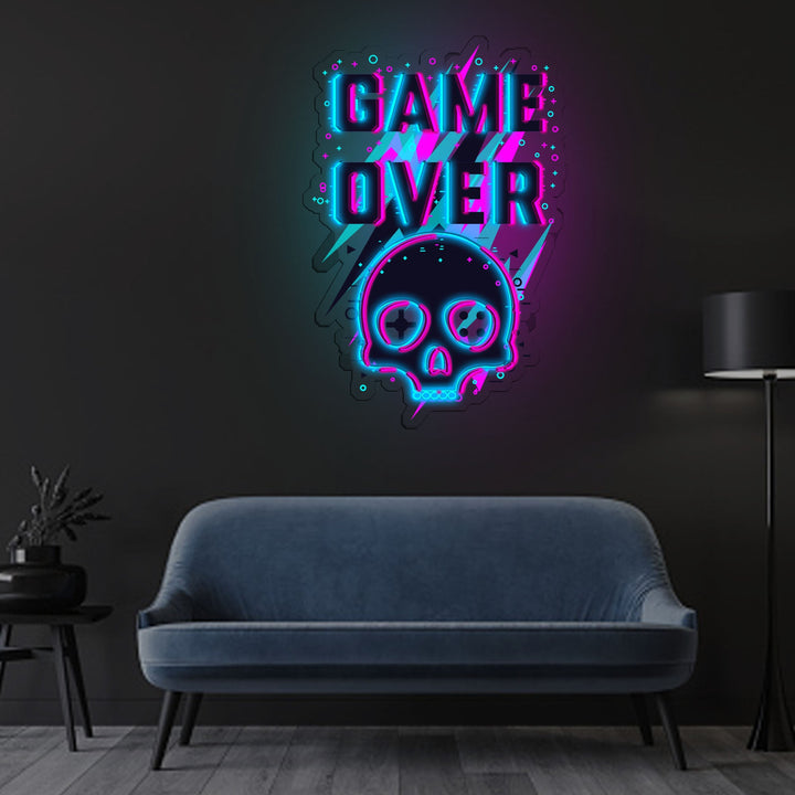 Game Over B&P Neon Sign x Acrylic Artwork