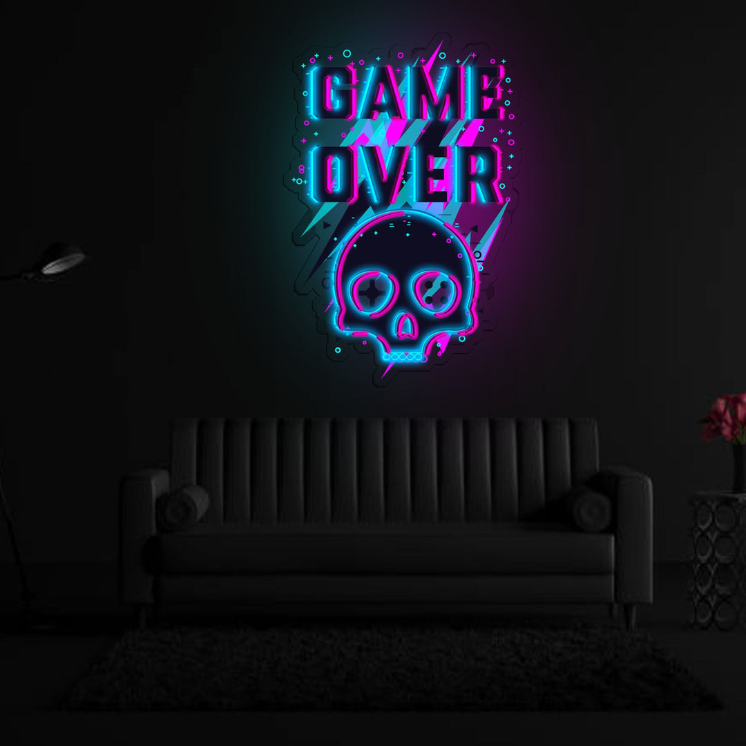 Game Over B&P Neon Sign x Acrylic Artwork