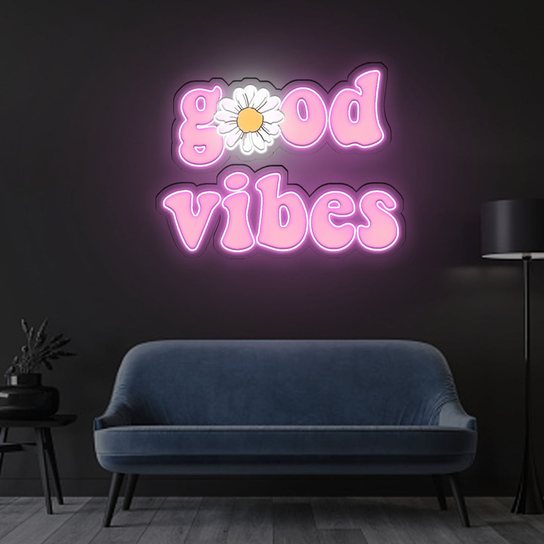 Good vibes Neon x Acrylic Artwork