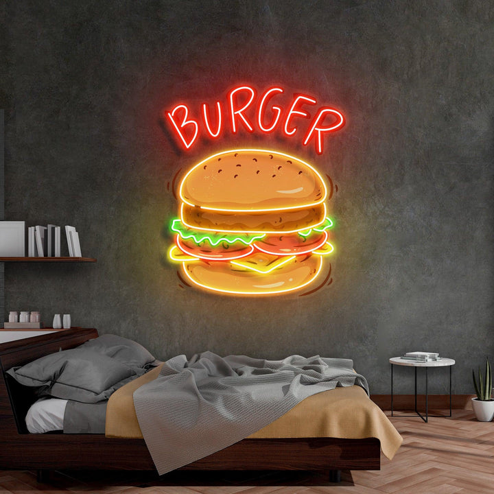 Hamburger Led Neon Acrylic Artwork