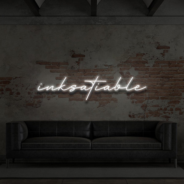 "Inksatiable" Neon Sign for Tattoo Parlours