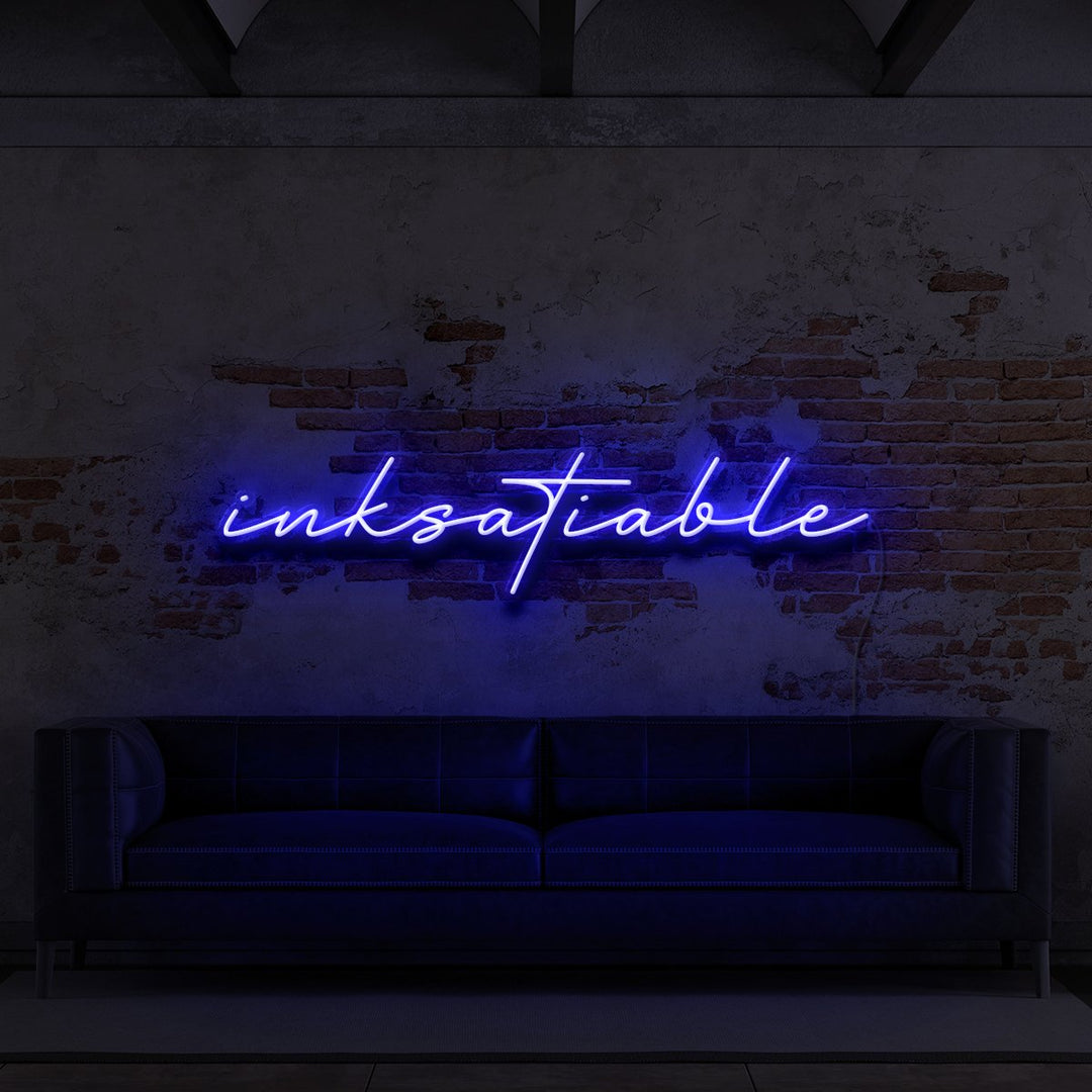 "Inksatiable" Neon Sign for Tattoo Parlours