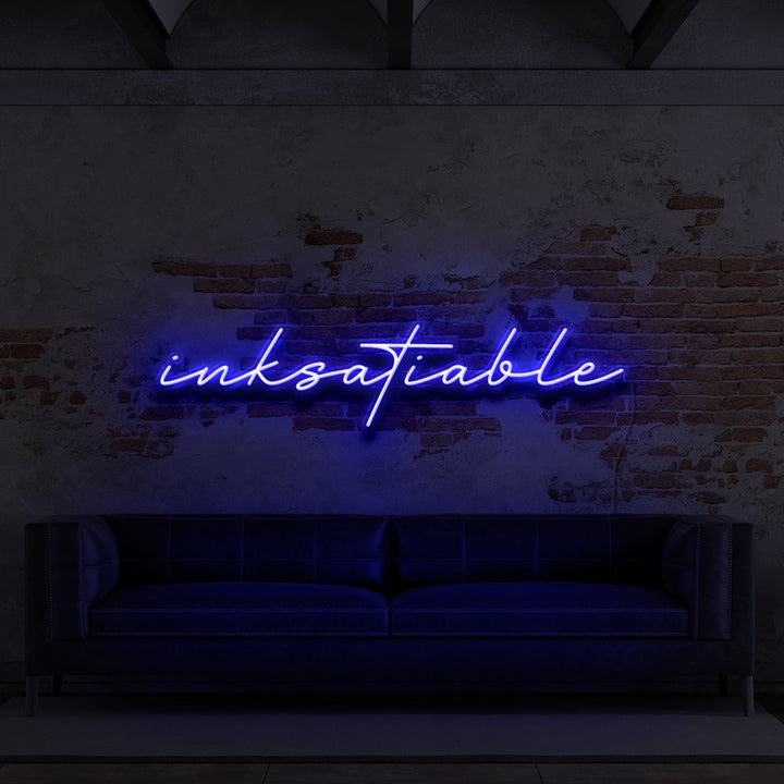 "Inksatiable" Neon Sign for Tattoo Parlours