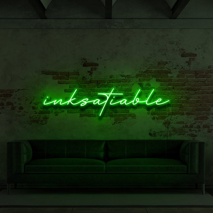 "Inksatiable" Neon Sign for Tattoo Parlours