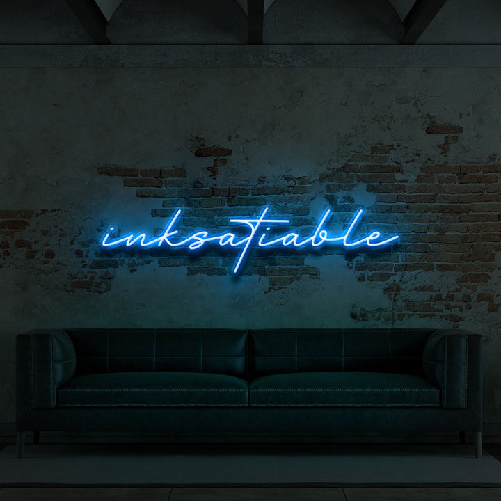 "Inksatiable" Neon Sign for Tattoo Parlours