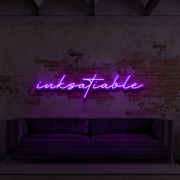 "Inksatiable" Neon Sign for Tattoo Parlours