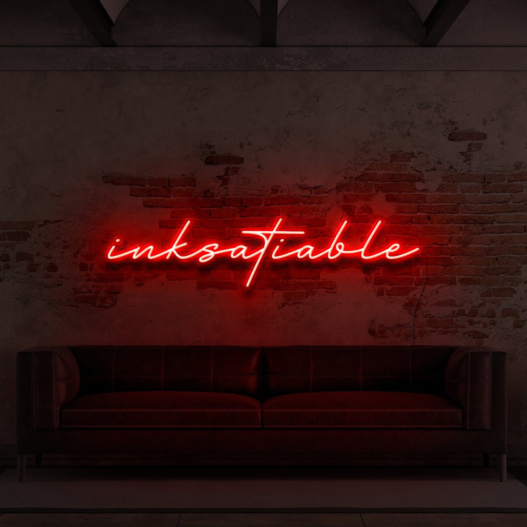 "Inksatiable" Neon Sign for Tattoo Parlours