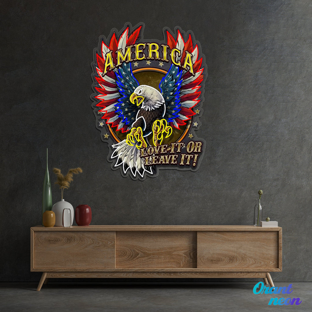 Love it or Leave it - America Eagle Flag