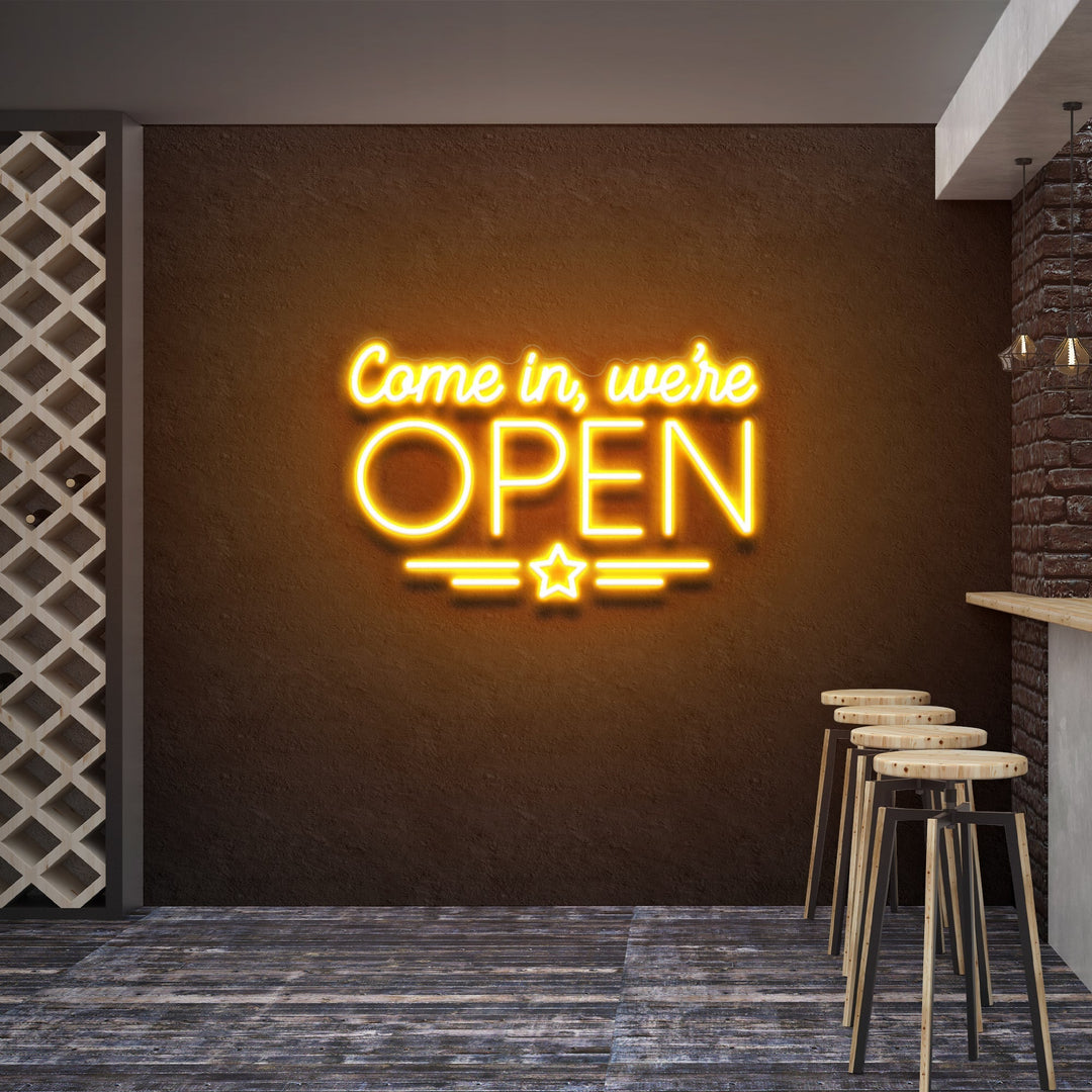 Come In, We're Open Led Neon Sign Light