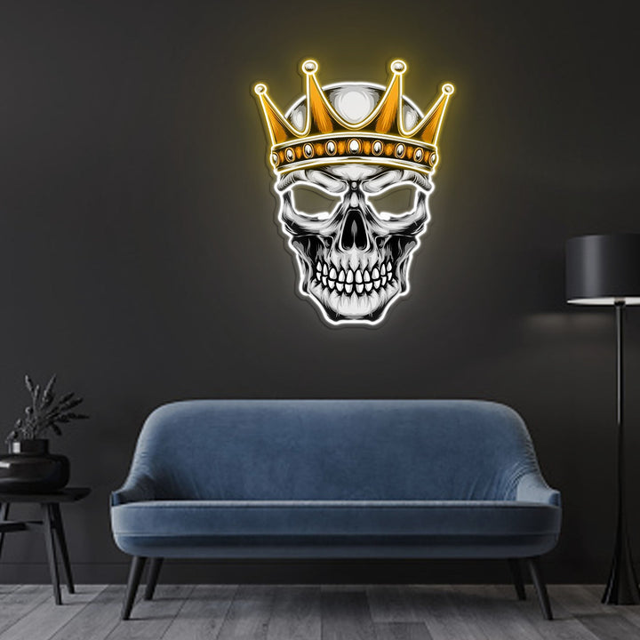 Skull With Crown Neon Sign x Acrylic Artwork