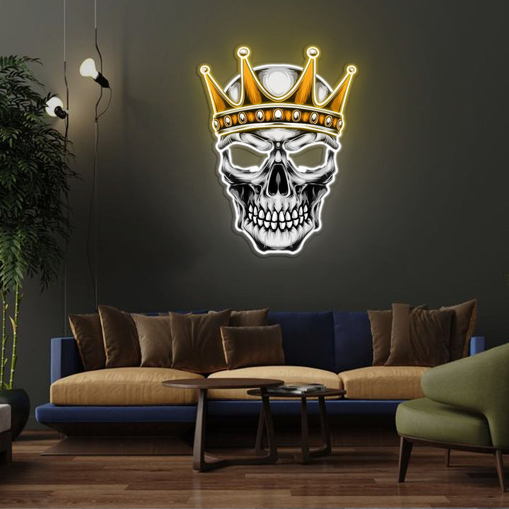 Skull With Crown Neon Sign x Acrylic Artwork